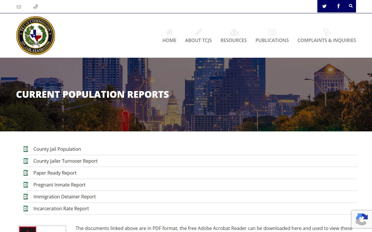 Motley County inmate population TCJS population report links